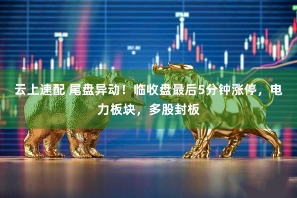 云上速配 尾盘异动！临收盘最后5分钟涨停，电力板块，多股封板